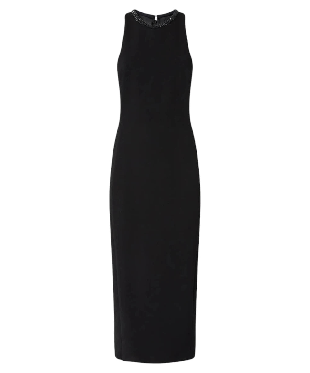 Abito Tubino Nero con Strass Honfleur Eleganza Sera – Vittorio Citro - Main Image