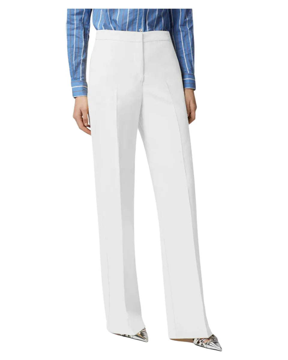 Pantaloni in Lino Stretch con Pieghe e Tasche-Pantaloni-Pinko-Vittorio Citro Boutique