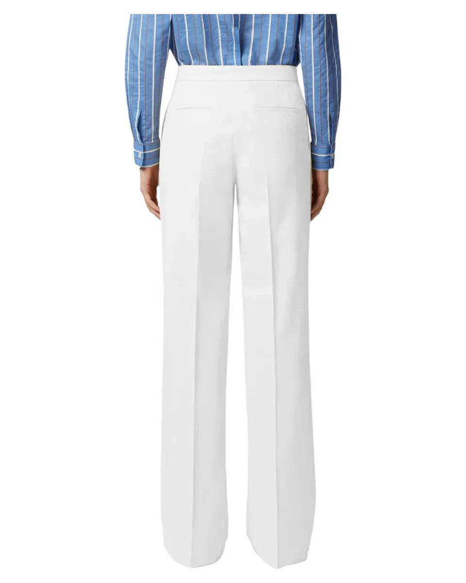 Pantaloni in Lino Stretch con Pieghe e Tasche-Pantaloni-Pinko-Vittorio Citro Boutique