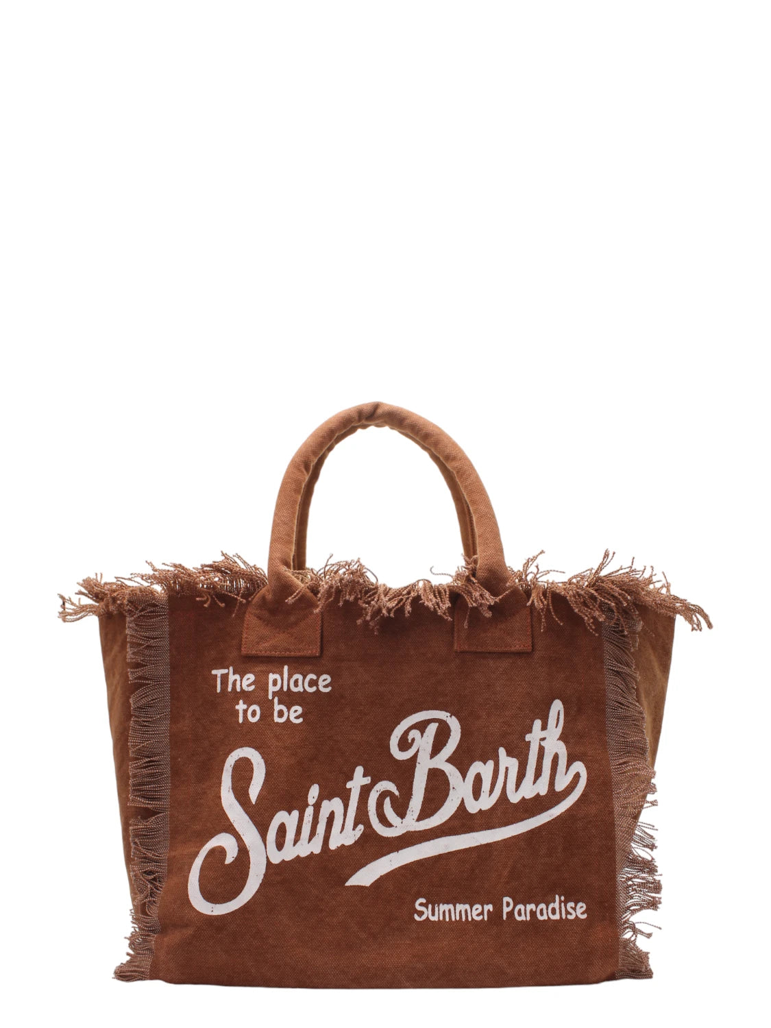 Borsa a spalla Vanity in tela marrone-Mc2 Saint Barth-Borse a spalla-Vittorio Citro Boutique