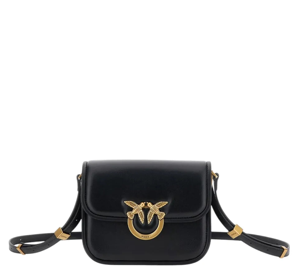 Borsa a Spalla Love Birds in Pelle di Vitello con Tracolla Regolabile