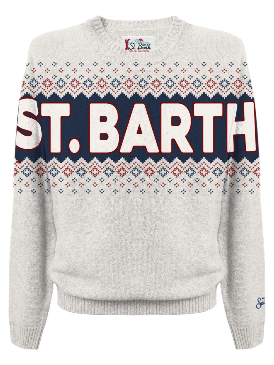 Maglione Girocollo Uomo Saint Barth Scritta - Main Image
