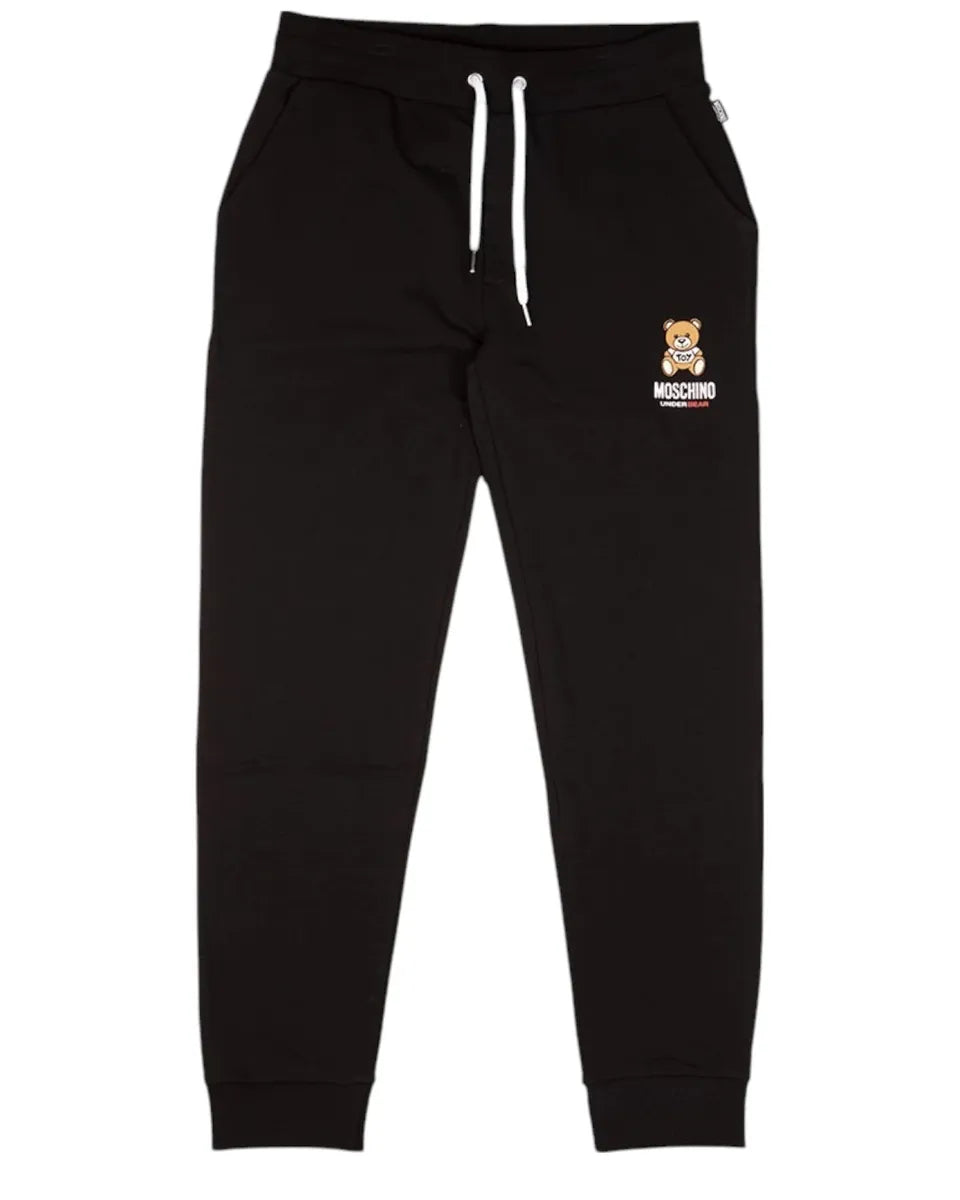 Jogger Moschino Uomo Nero con Stampa Underbear Look Casual
