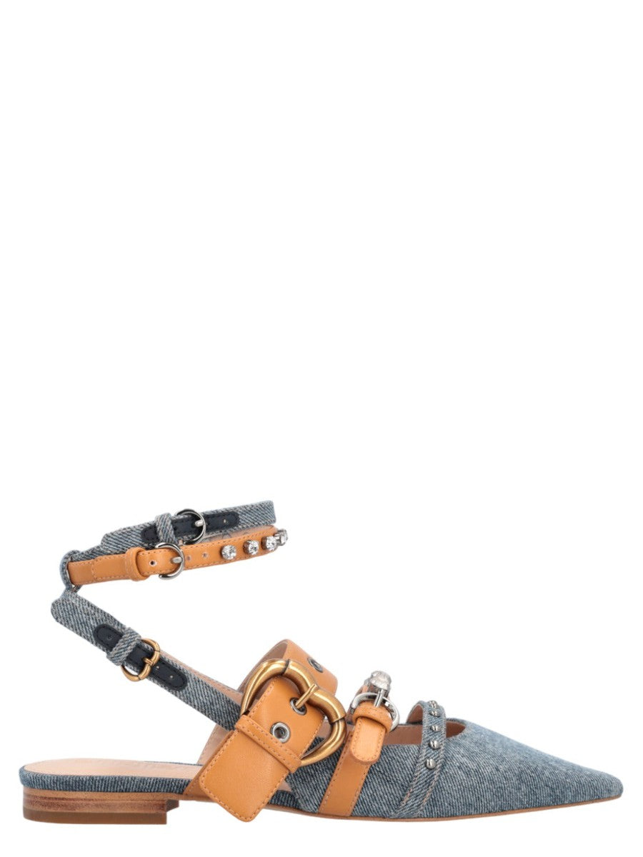 Slingback Denim a Punta con Strass Eleganza e Comfort