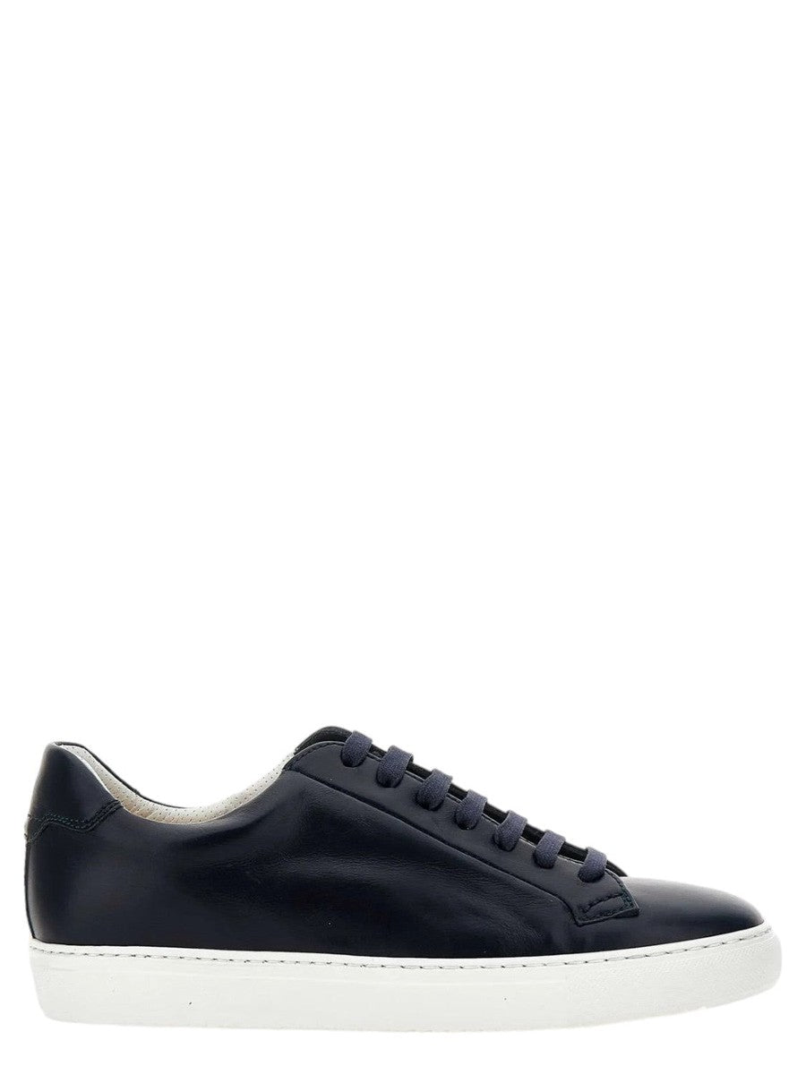 Sneakers in Pelle Blu Notte-Doucal'S-Sneakers-Vittorio Citro Boutique