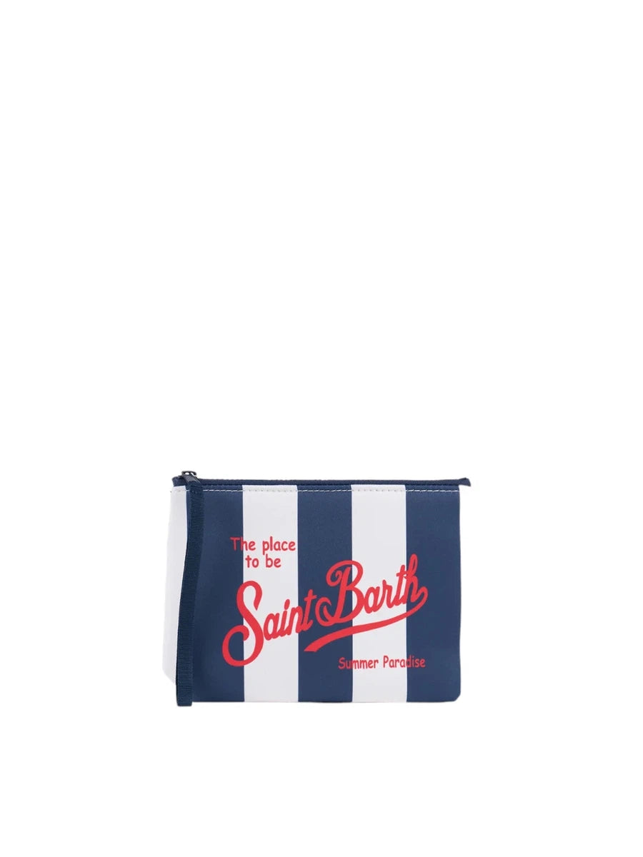 Mc2 Saint Barth Pochette Aline In Scuba A Righe Gialle E Azzurre ALIN001/03281L main image 1