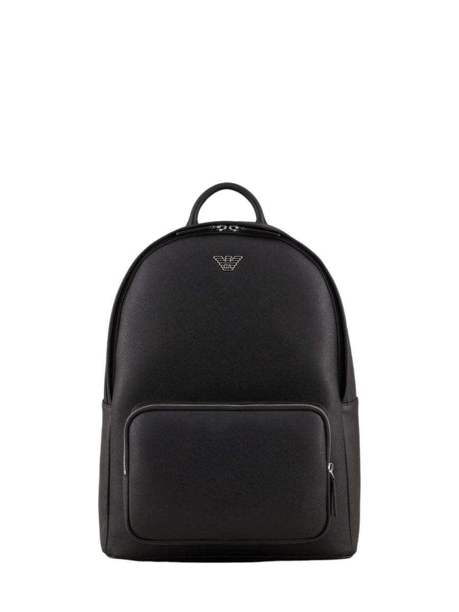 Emporio Armani Backpack in Regenerated Leather Sustainable and