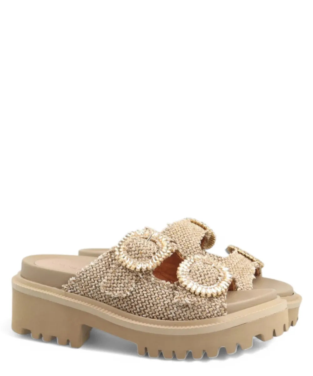 Sandali PEACH in Rafia con Piattaforma Anatomica-NOA HARMON-Sandali-Vittorio Citro Boutique