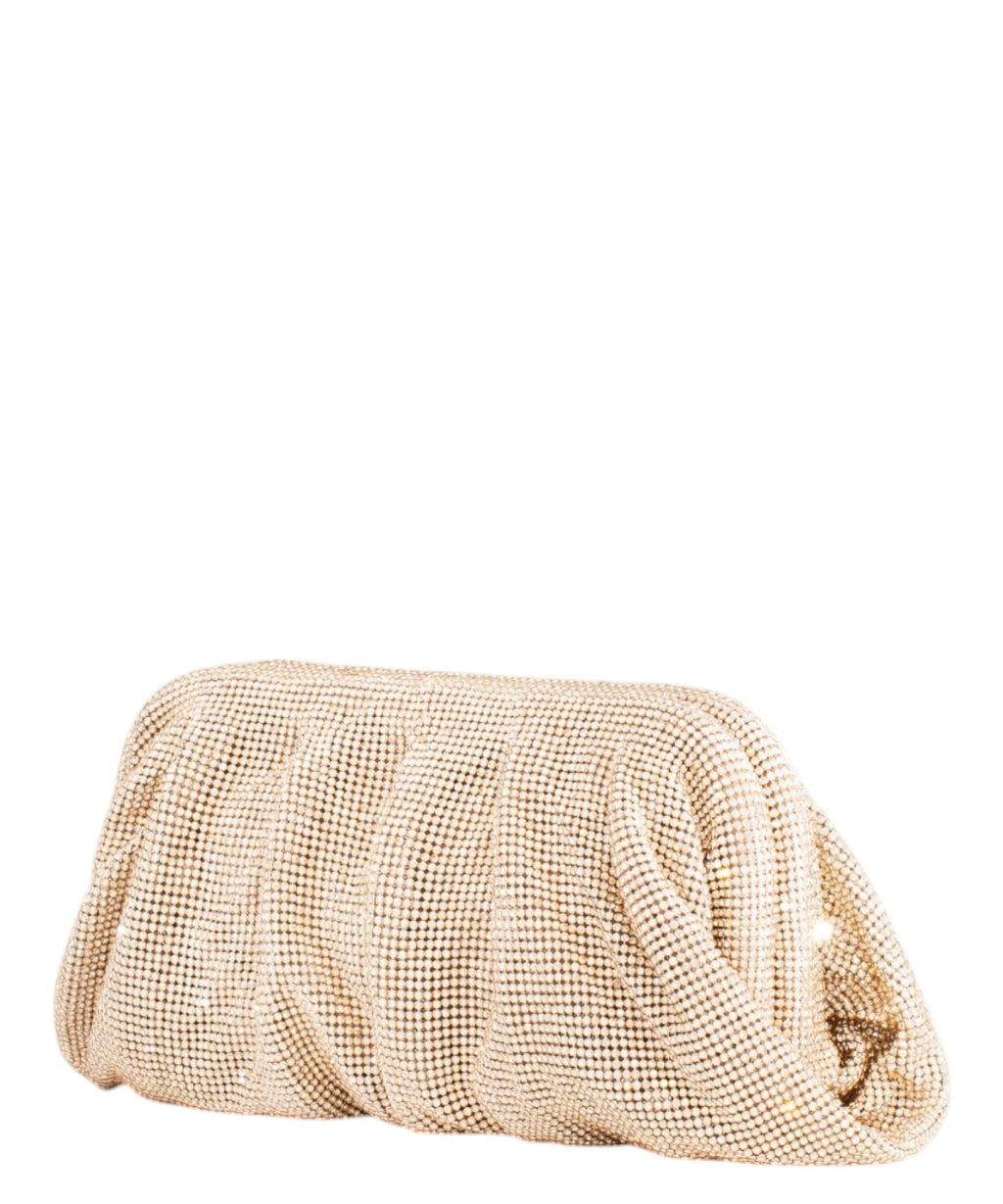 Pochette Venus la Grande con Cristalli e Tracolla Removibile