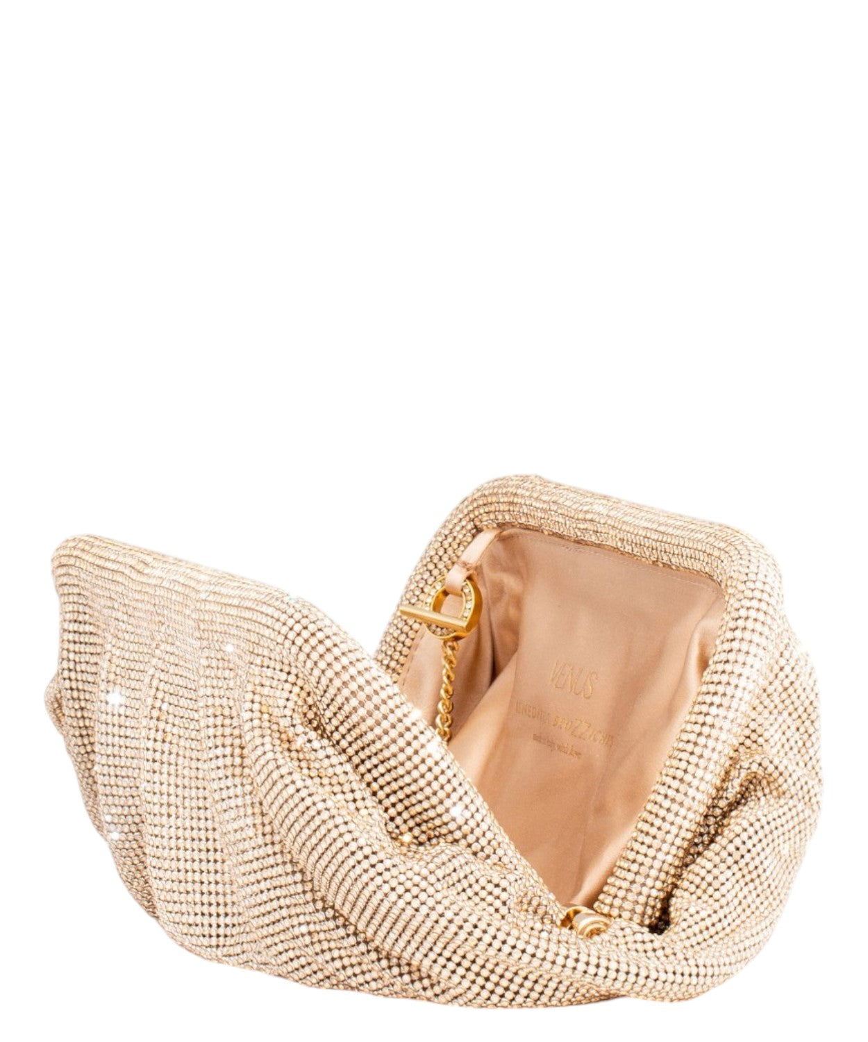 Pochette Venus la Grande con Cristalli e Tracolla Removibile