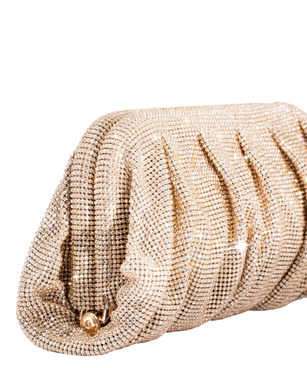 Pochette Venus la Grande con Cristalli e Tracolla Removibile