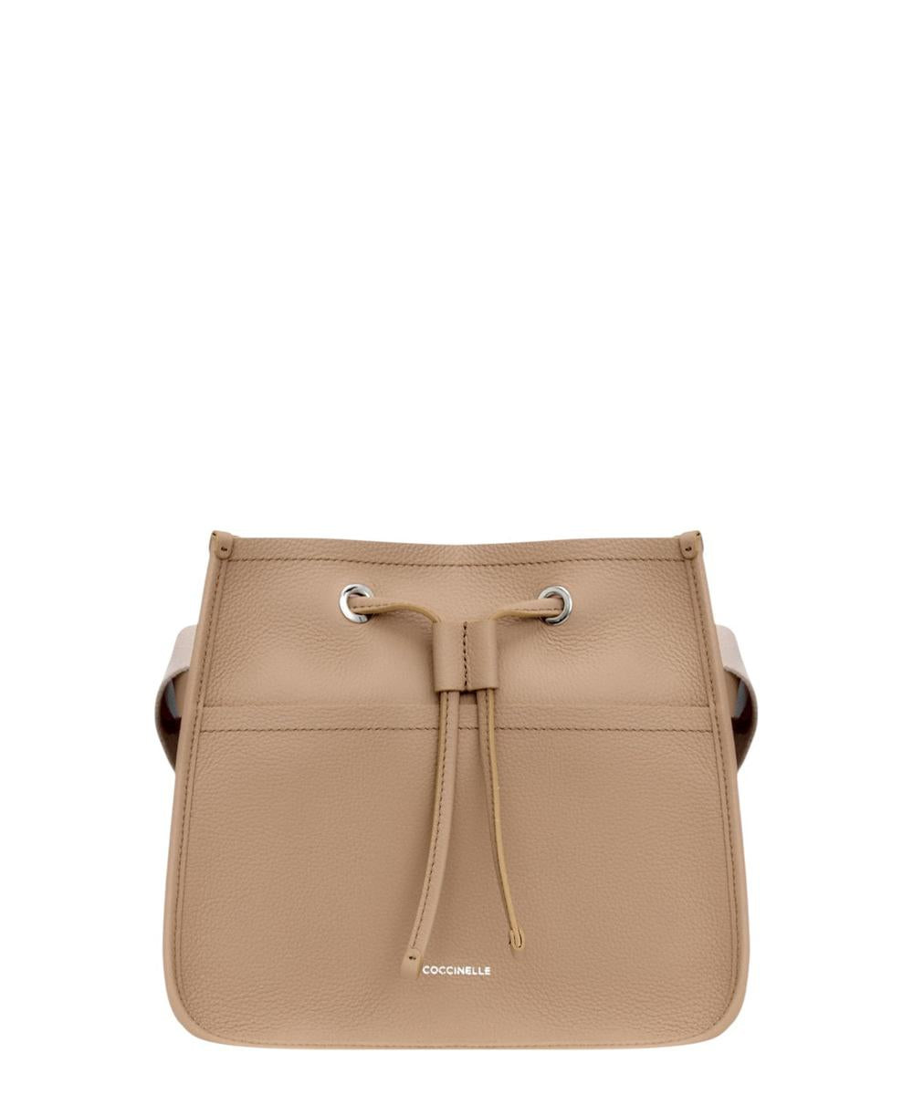 Borsa a Tracolla Raquel Small in Pelle Double con Nastro Multicolor-Coccinelle-Borse a spalla-Vittorio Citro Boutique