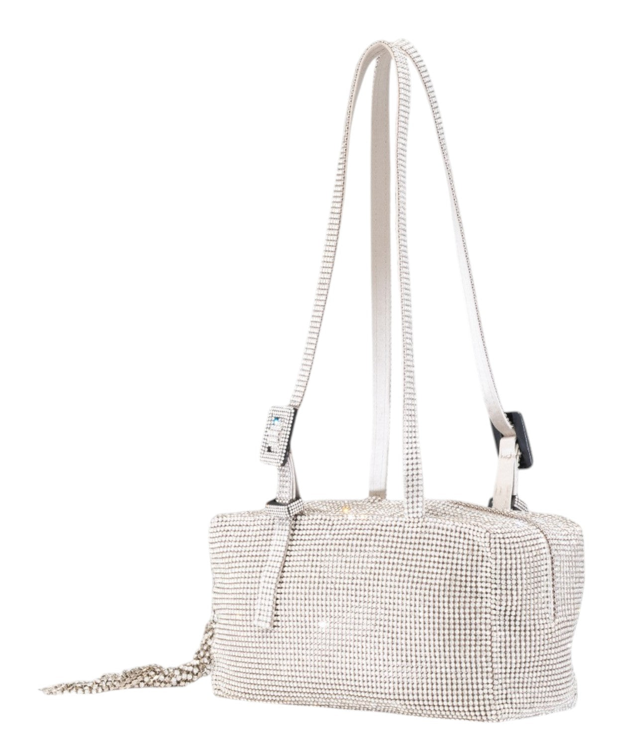 Mini Bag a Spalla Sandra con Maglia di Cristalli