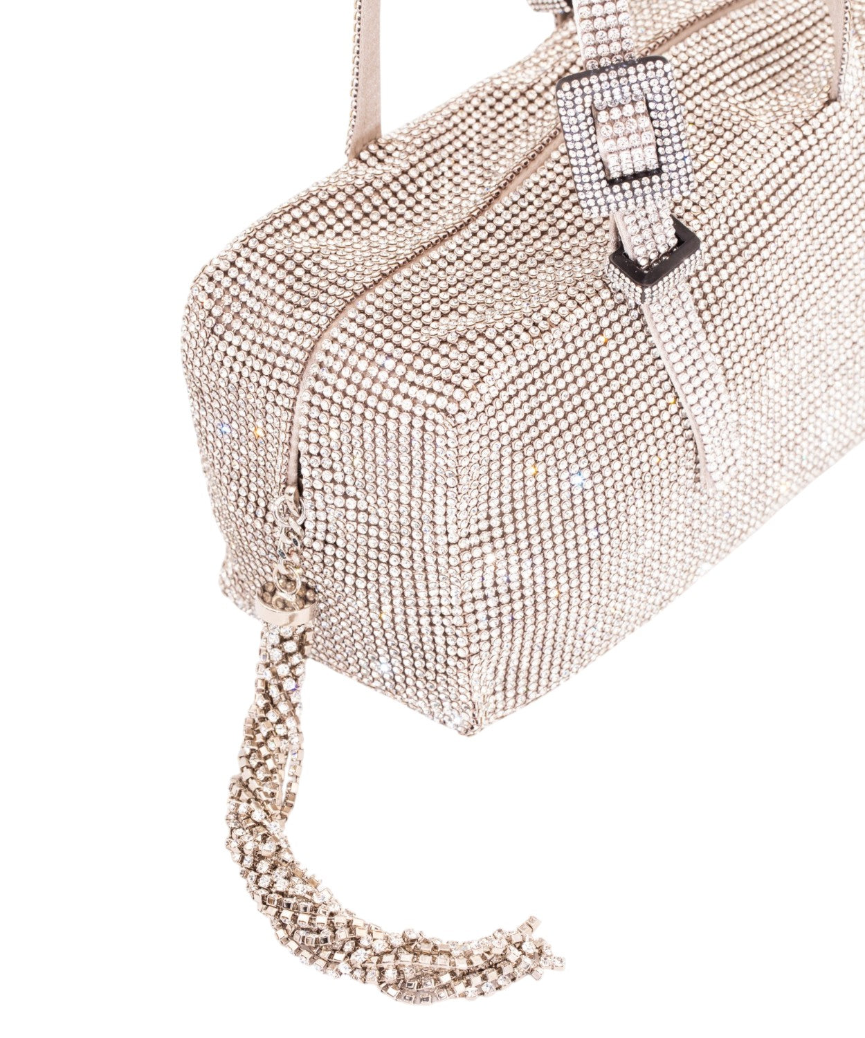 Mini Bag a Spalla Sandra con Maglia di Cristalli