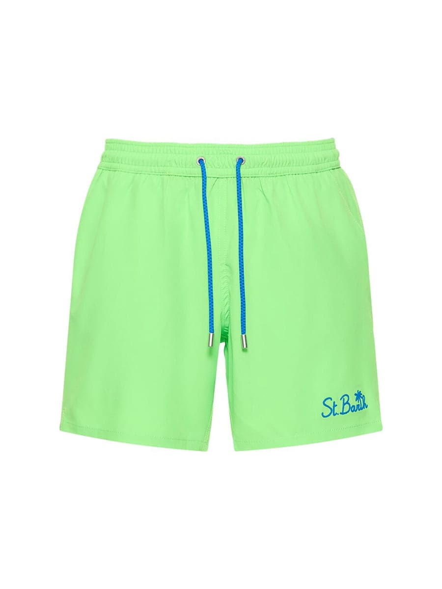 Shorts mare stretch con ricamo logo-Mc2 Saint Barth-Costumi da bagno-Vittorio Citro Boutique