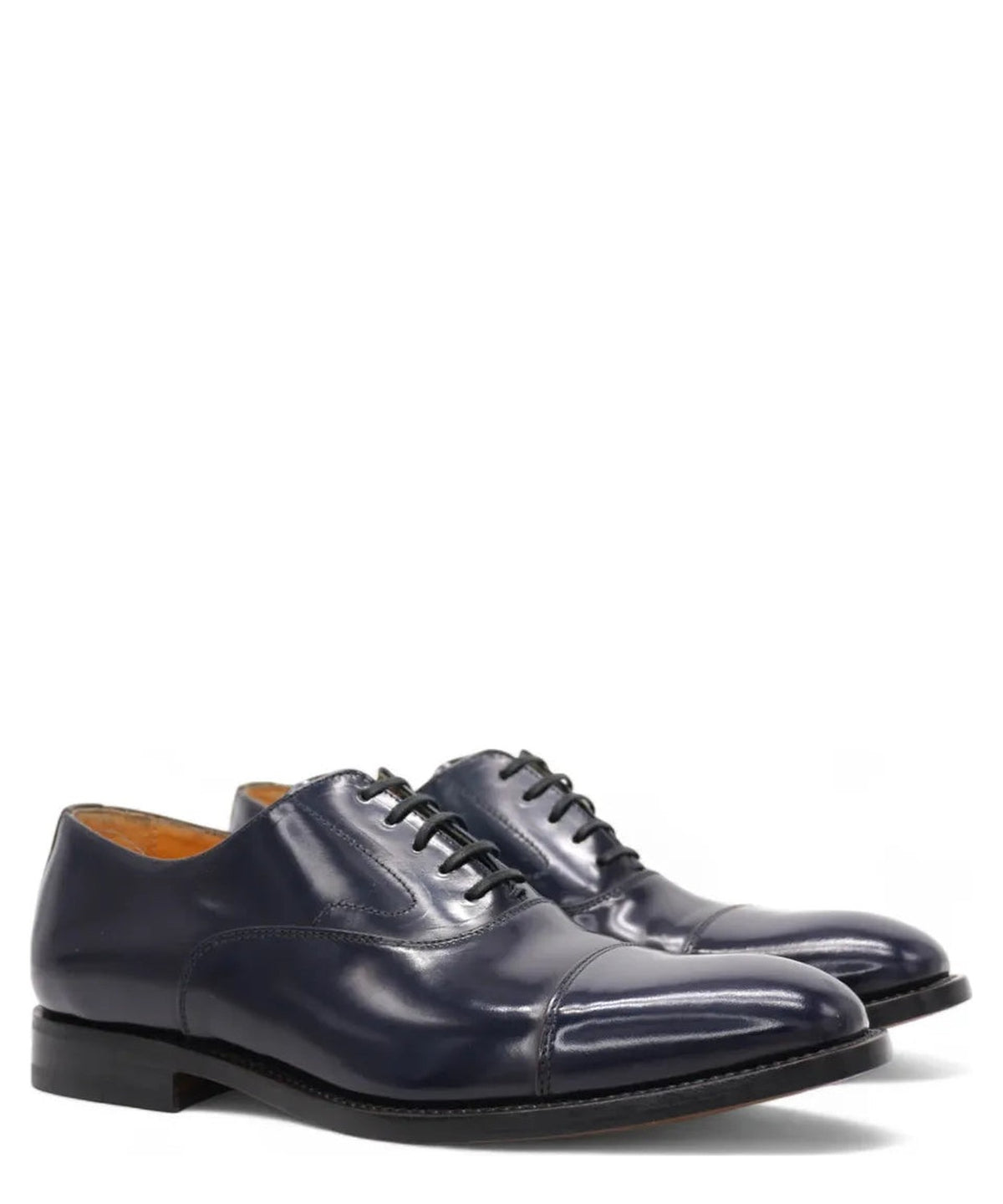 Scarpe Derby in Pelle Antik Blu-Graziano Salvatelli-Stringate-Vittorio Citro Boutique