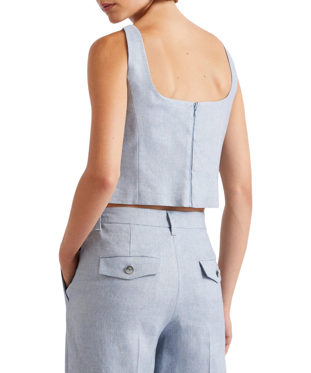 Top Marella Emma in Lino e Viscosa con Cristalli