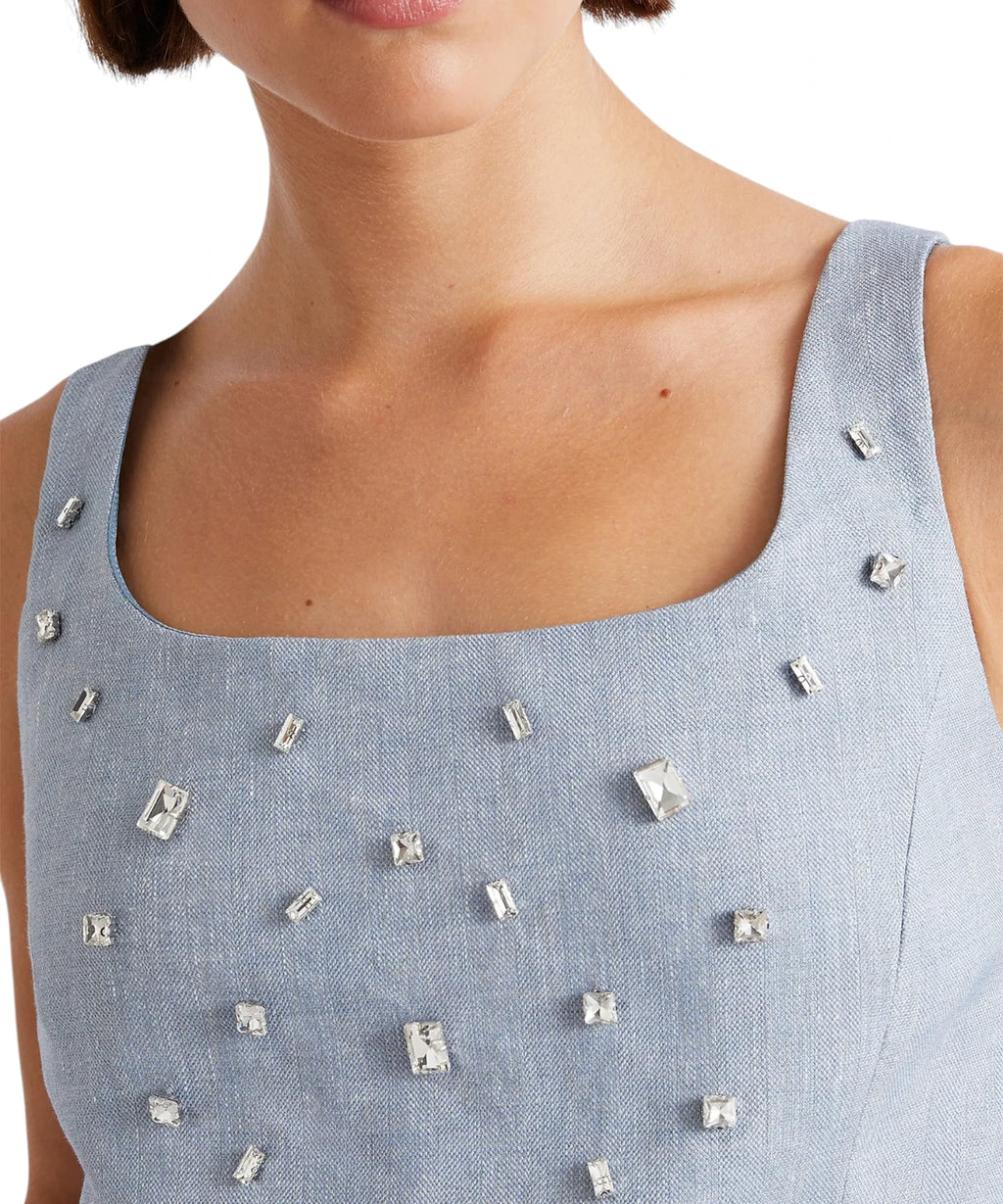 Top Marella Emma in Lino e Viscosa con Cristalli