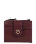 Small Leather Wallet with Love Birds Logo