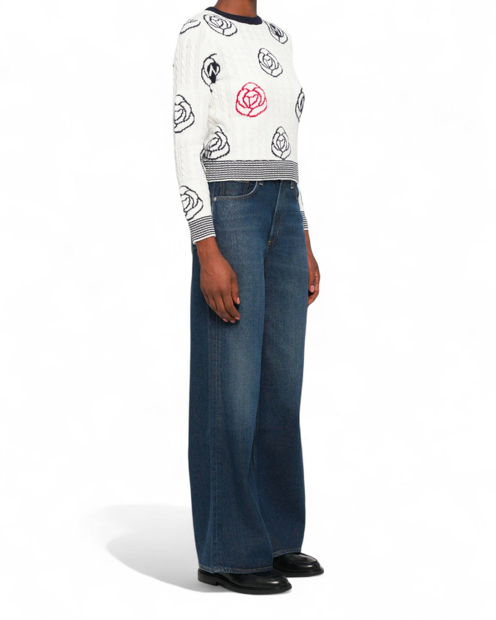 Maglione in lana e cotone con ricami-Marella-Maglieria-Vittorio Citro Boutique