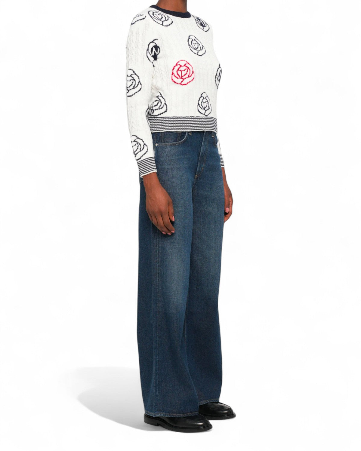 Maglione in lana e cotone con ricami-Marella-Maglieria-Vittorio Citro Boutique