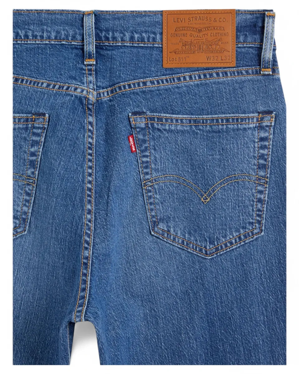 Jeans Uomo Levi's 511™ Slim Dark Indigo Worn In Blu – Vittorio Citro