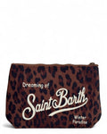 Pochette Aline Maculata con logo e zip-Mc2 Saint Barth-Pochette-Vittorio Citro Boutique