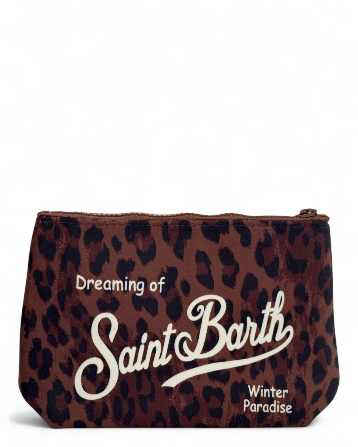 Pochette Aline Maculata con logo e zip-Mc2 Saint Barth-Pochette-Vittorio Citro Boutique