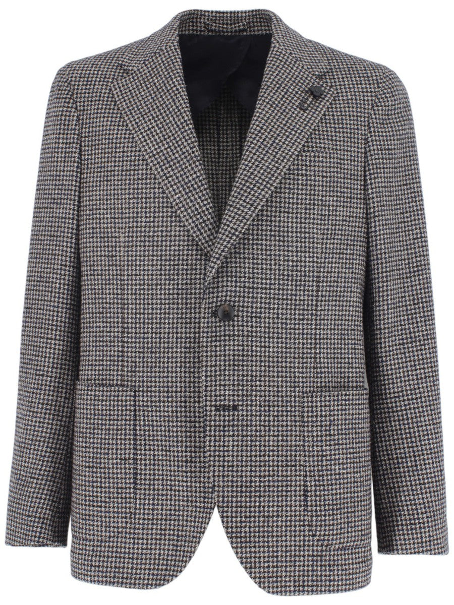 Giacca monopetto scozzese-Lardini-Giacche-Vittorio Citro Boutique