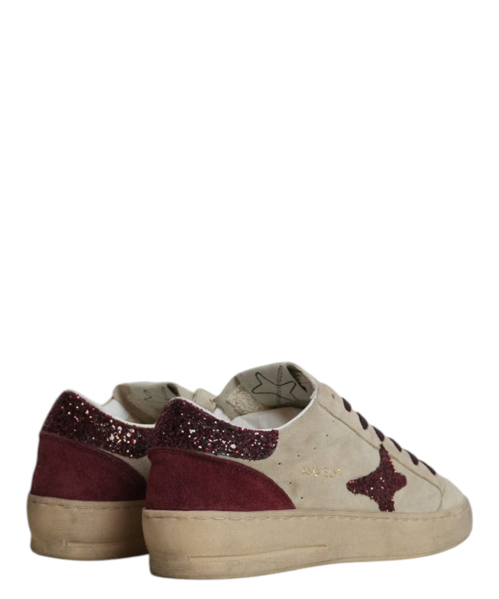 Sneakers Ama Brand Slam in Suede con Stella Glitter