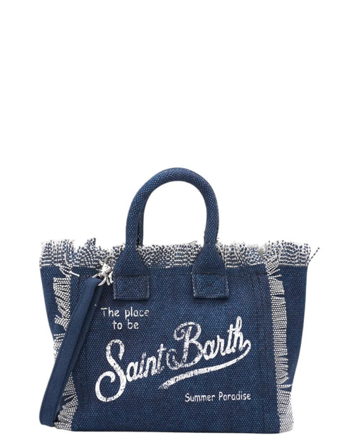 MC2 Saint Barth Mini Vanity Bag in Denim Blue Canvas – Chic, Compact, and Versatile