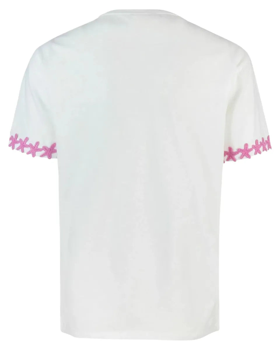 T-shirt Emilie con Ricamo "Beach Therapy"-Mc2 Saint Barth-T-shirt-Vittorio Citro Boutique