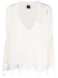 Pullover con strappi ostrica-Pinko-Maglieria-Vittorio Citro Boutique