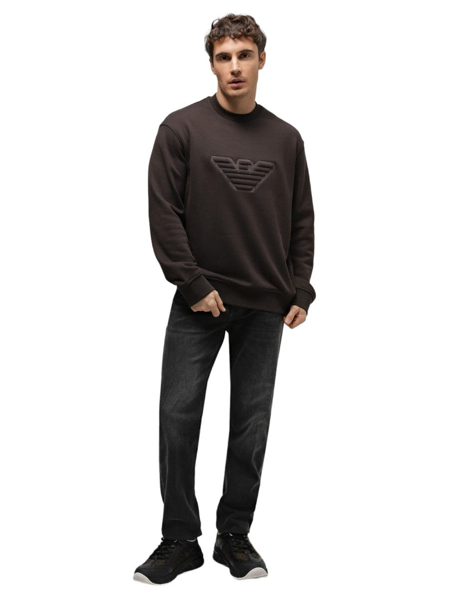 Felpa in jersey heavy con logo bombato-Emporio Armani-Felpe-Vittorio Citro Boutique