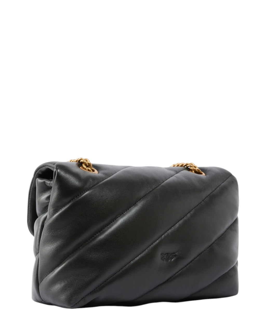Love Bag Puff aus gestepptem Nappaleder mit Kette