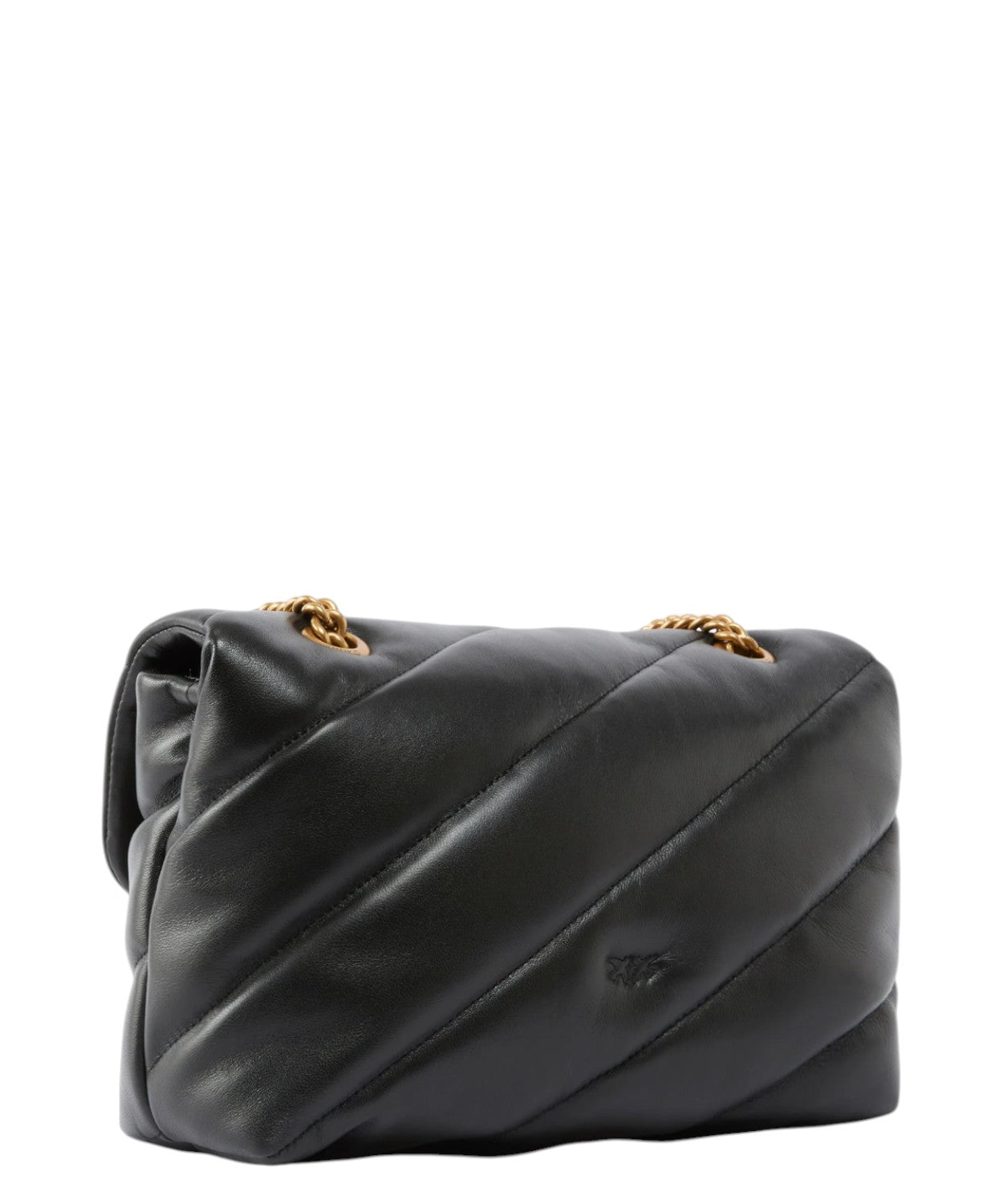 Love Bag Puff aus gestepptem Nappaleder mit Kette