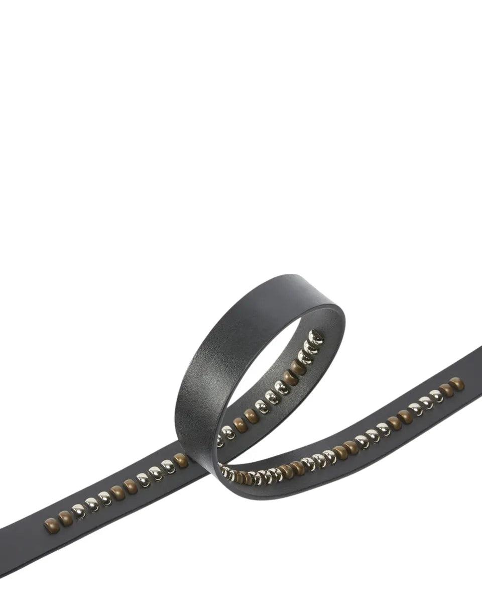 Cintura in Pelle con Fibbia Uccellini Love Birds e Borchie-Pinko-Cinture-Vittorio Citro Boutique