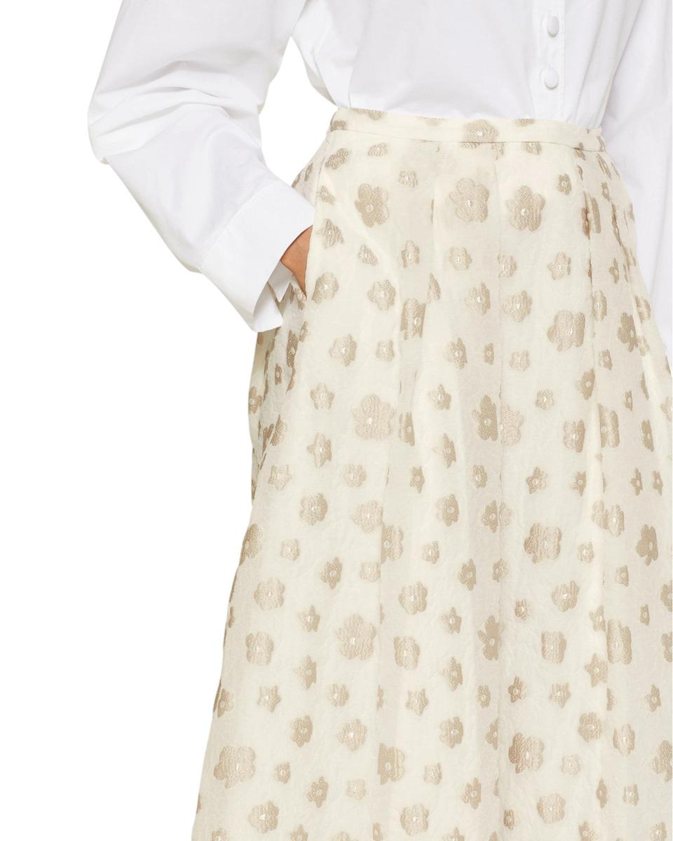 Gonna Lunga in Tessuto Fil Coupé con Motivo Floreale-Emporio Armani-Gonne-Vittorio Citro Boutique