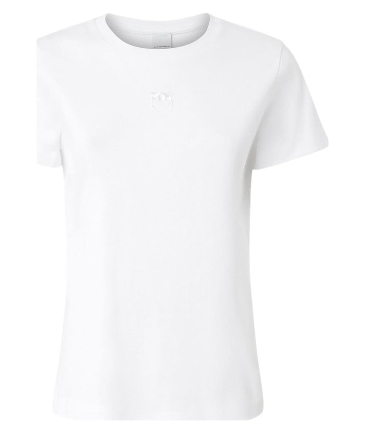 T-shirt in Cotone Old Wash con Logo Love Birds Ricamato-Pinko-T-shirt-Vittorio Citro Boutique