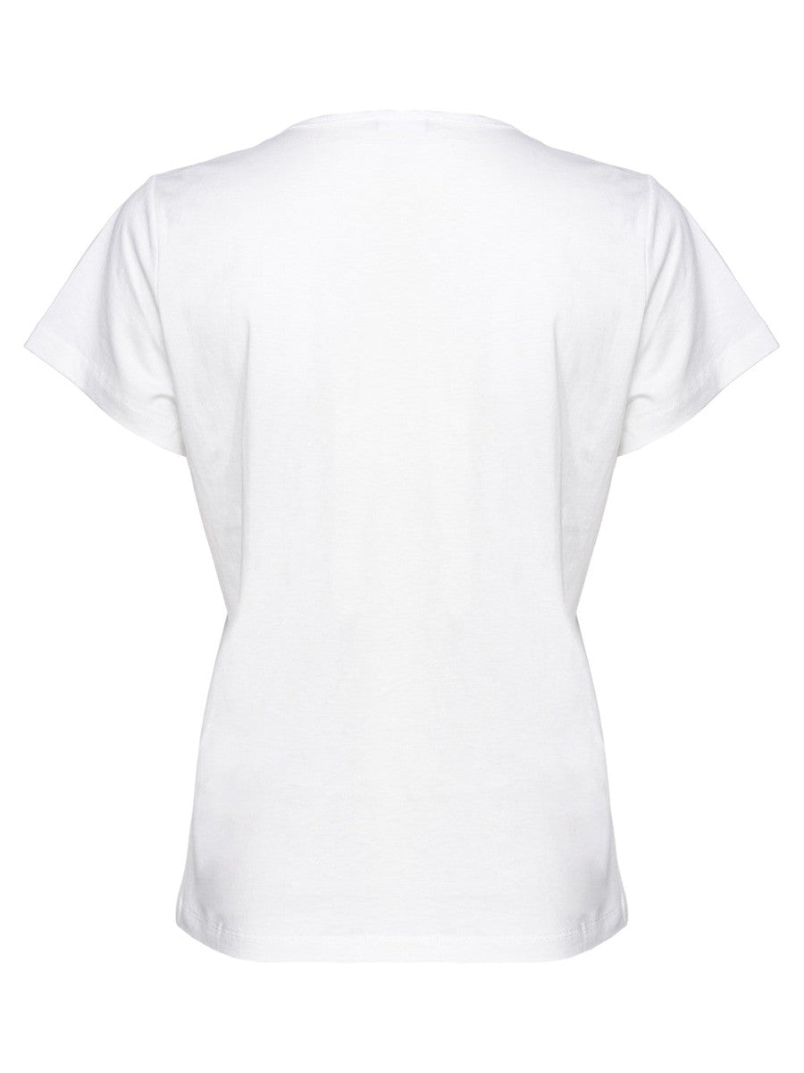 T-shirt Turbato scollo a V-Pinko-T-shirt-Vittorio Citro Boutique
