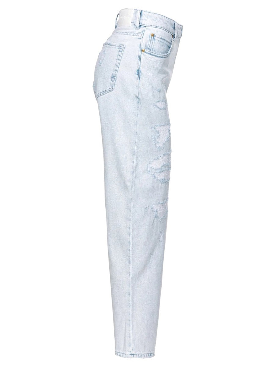 Jeans Maddie Mom-Fit Chiari con Strappi-Pinko-Jeans-Vittorio Citro Boutique