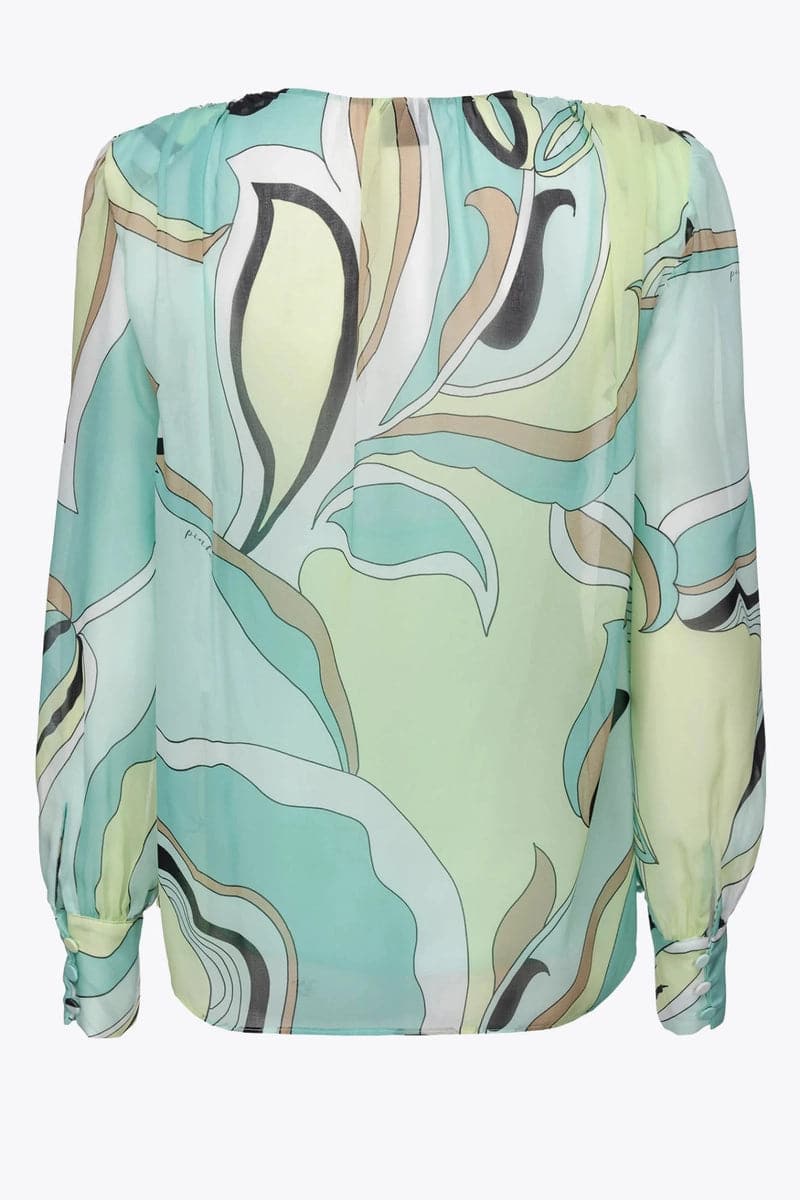BLUSA VOILE STAMPA BOCCIOLO-Pinko-Camicie-Vittorio Citro Boutique
