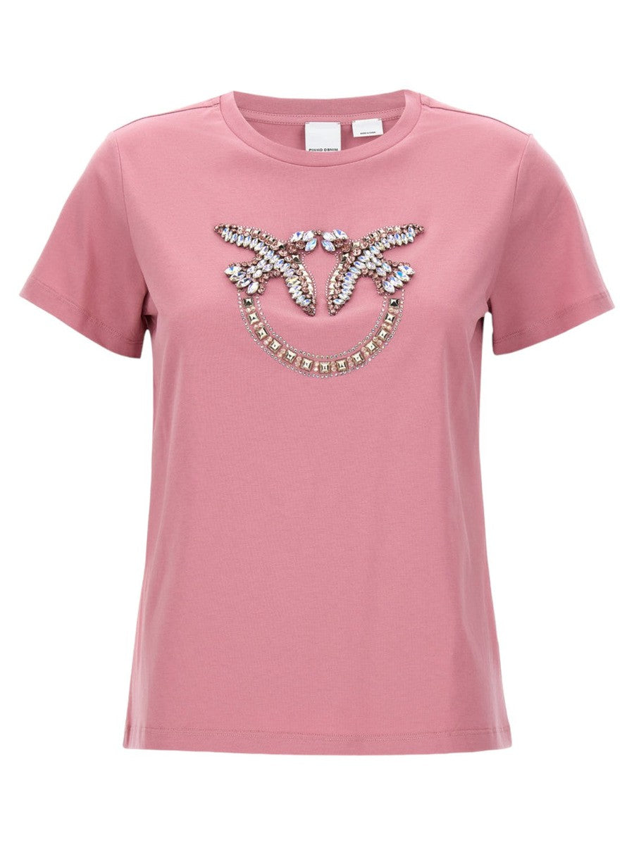 T-shirt quentin logo ricamato-T-shirt-Pinko-Vittorio Citro Boutique