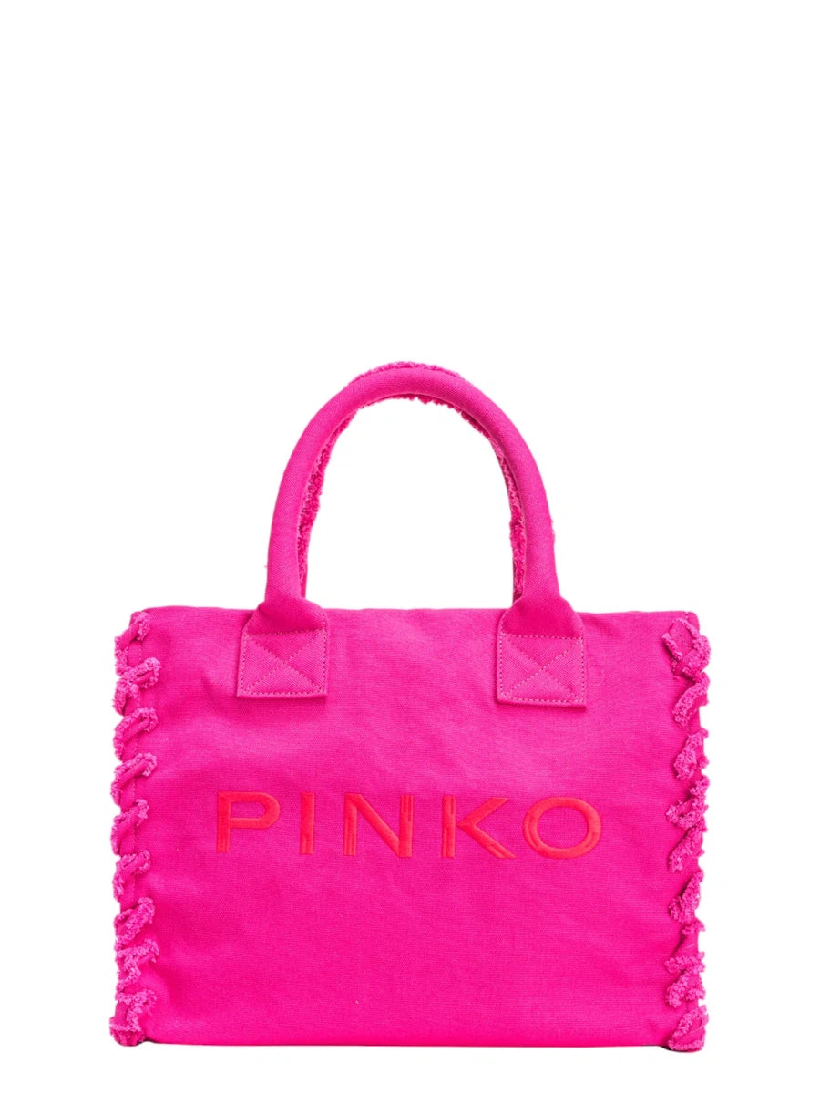 Beach Shopper PINKO in Canvas Riciclato-Pinko-Borse shopping-Vittorio Citro Boutique