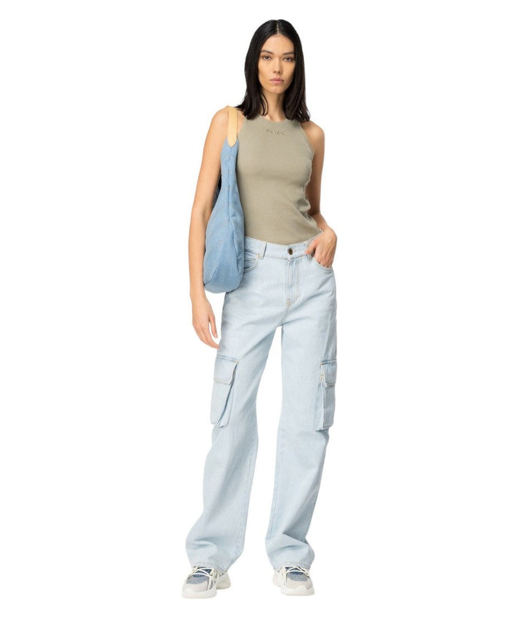 Canottiera a costine Distinto-Top-Pinko-Vittorio Citro Boutique