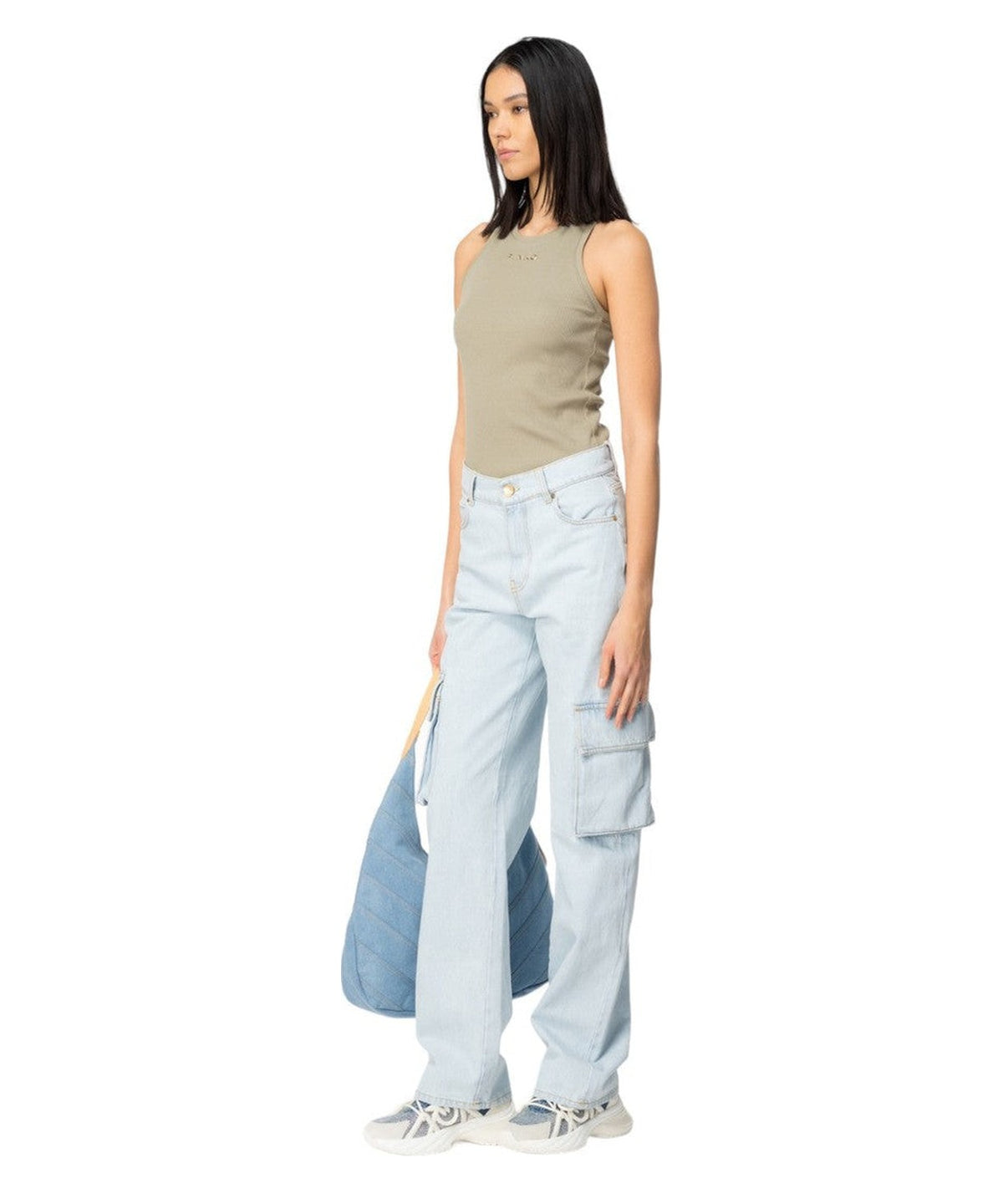 Canottiera a costine Distinto-Top-Pinko-Vittorio Citro Boutique