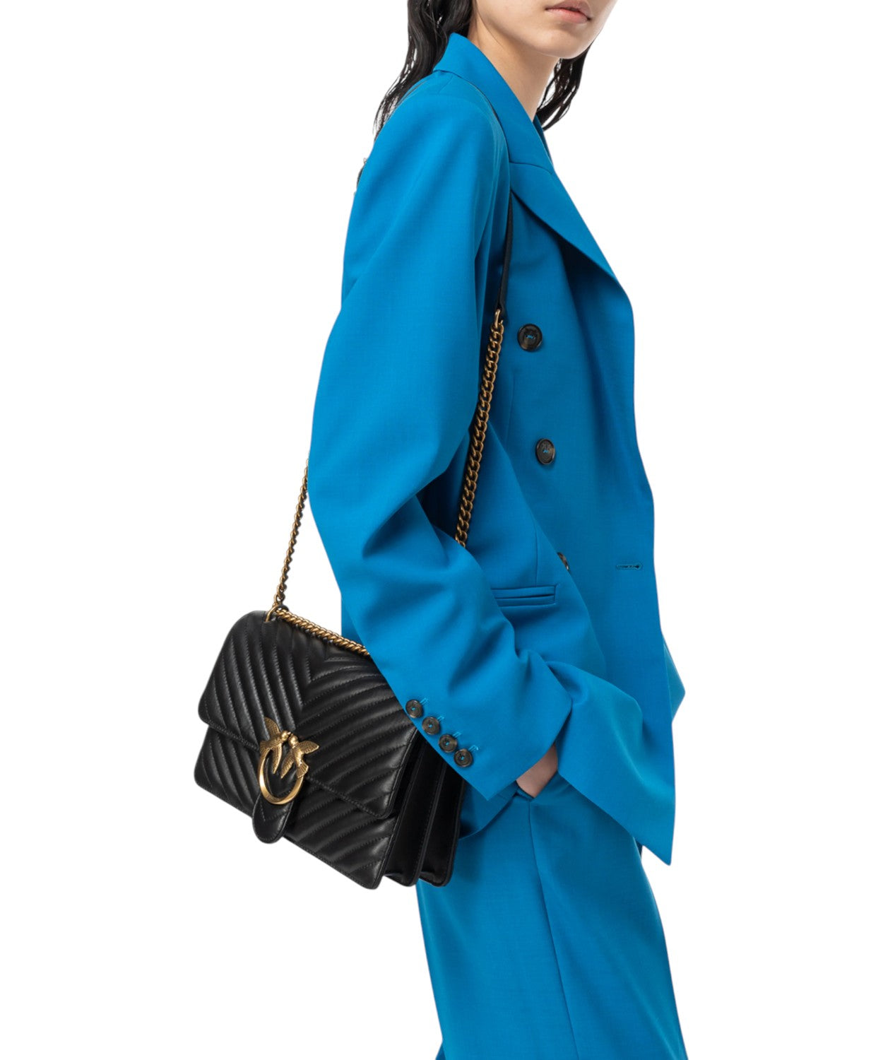 Borsa Pinko Love One Classic Medium Chevron