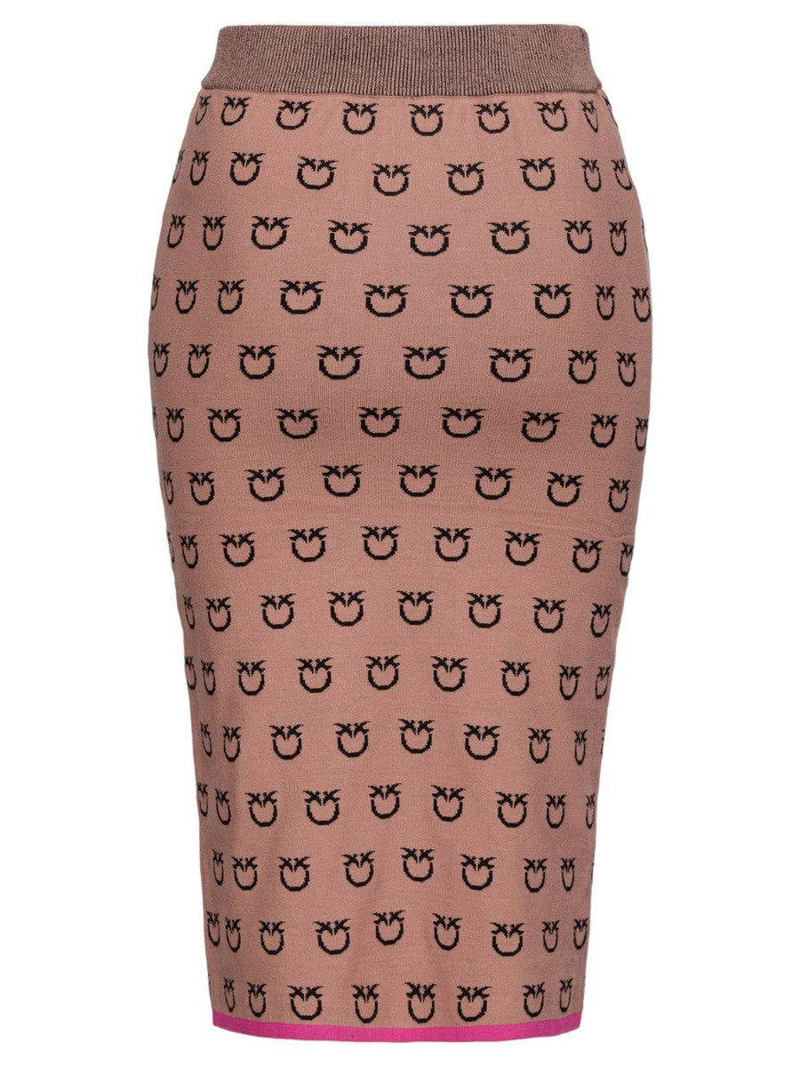 Gonna Ioto longuette jacquard logo-Pinko-Gonne-Vittorio Citro Boutique