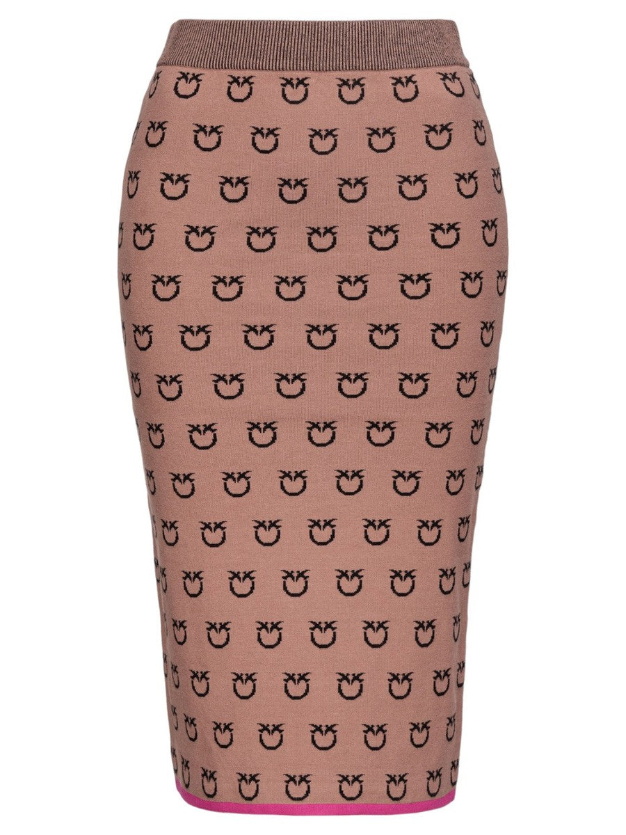 Gonna Ioto longuette jacquard logo-Pinko-Gonne-Vittorio Citro Boutique