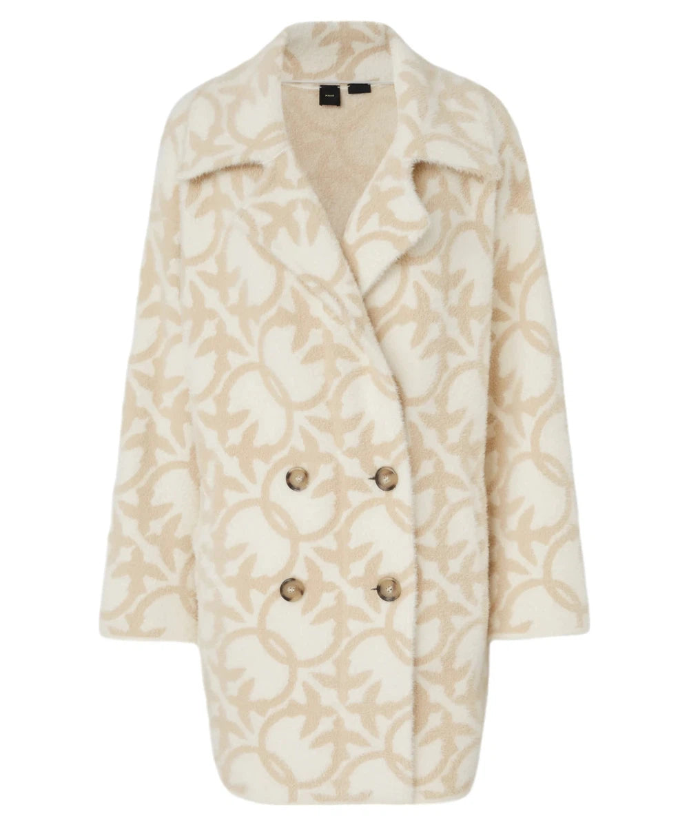 Cappotto Corto Toro Effetto Pelliccia con Stampa Logo-Pinko-Cappotti-Vittorio Citro Boutique